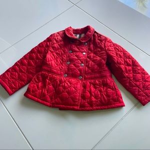 Girls Quilted Toddler Burberry Coat